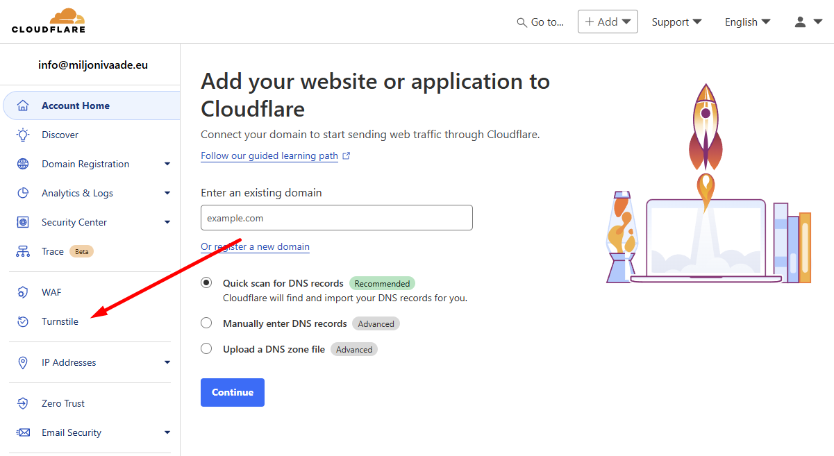 Cloudflare turnstile